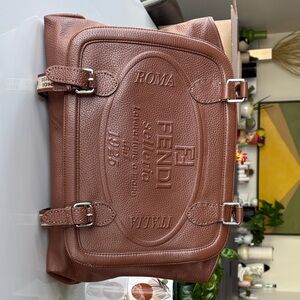 Fendi Tan Leather Messenger Bag